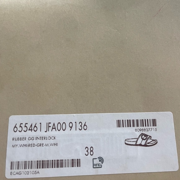 New Gucci GG Interlocking Logo Rubber Sandals - Picture 15 of 16